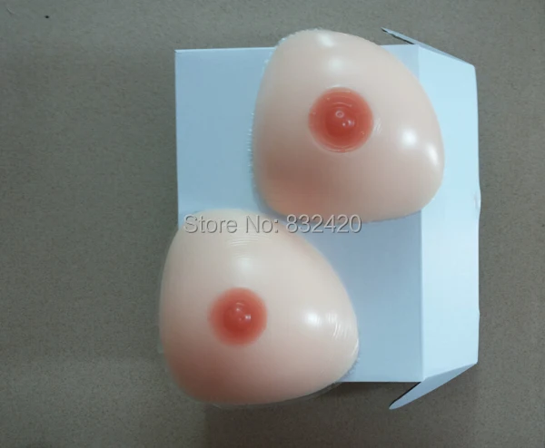 

400g Triangle silicone breast forms artificial breast boobs for mastectomy crossdressing drag queen use