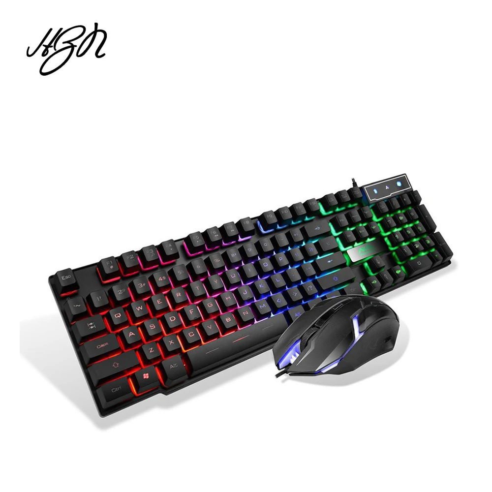 

NANXIA NT300 keyboard mouse combo Backlit LED gaming keyboard +Colorful wired gaming mouse