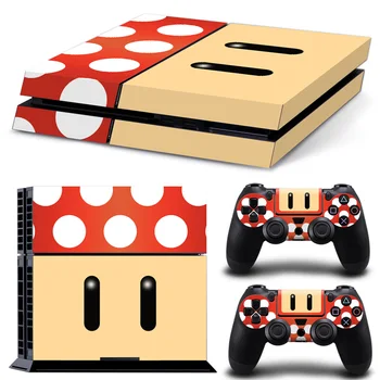 

Free drop shipping Simple Cartoon Design Style Sticker for Sony PS4 Console + 2PCS Controllers Skin Decals #TN-P4-5238