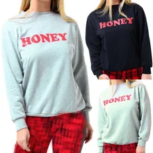 Толстовки женская спортивная одежда с длинным рукавом сплошной цвет письмо круглый вырез Толстовка блуза свободного покроя спортивные костюмы одежда пальто с капюшоном