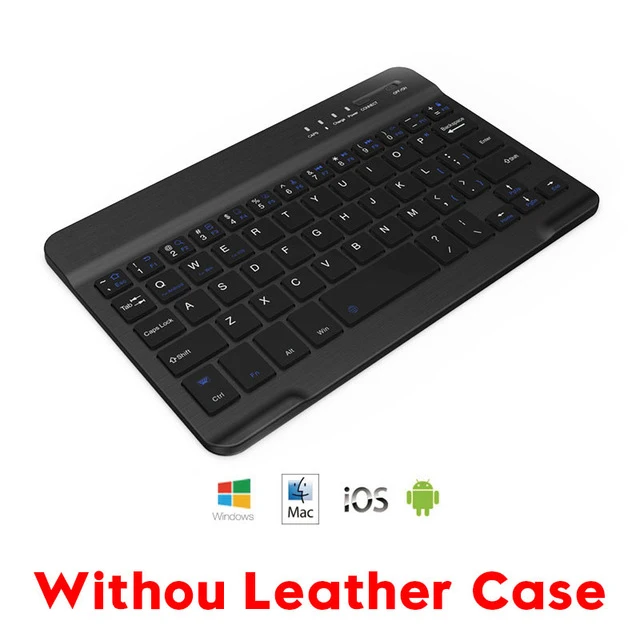 Bluetooth беспроводной Чехол-клавиатура для iPad 9,7 с карандашом-держателем смарт из искусственной кожи водонепроницаемый чехол для iPad 9,7 чехол 5th - Цвет: Only Black Keyboard
