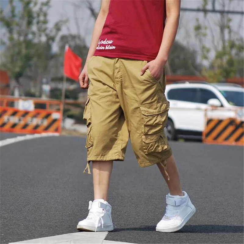 Новые высококачественные летние шорты мужские модные карманные мужские шорты Карго мешковатые военные тактические шорты уличные бермуды masculina