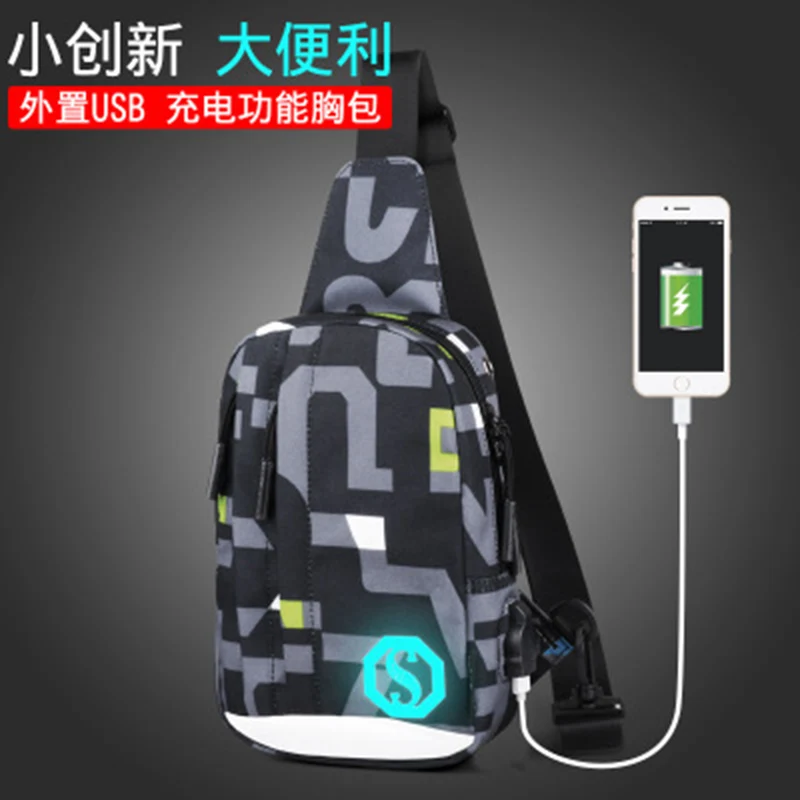 Men Women Backpack USB Charging Oxford Chest Bag Anti Theft Teenager Headphone Hole Night Reflection Design Shoulder Bag BP0221 (24)