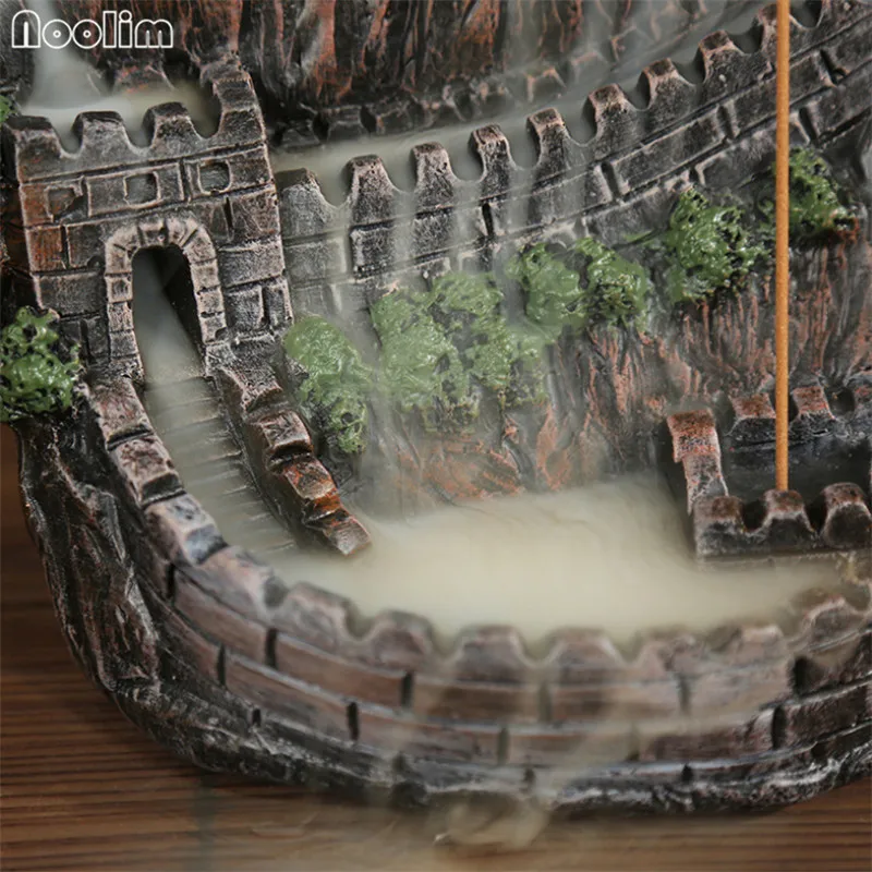 Ретро Высокая горная струящаяся курильница для благовоний горелка водопад большая стена форма курильница Чайный домик домашний декор+ 20 шт конусов