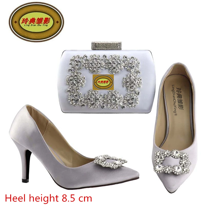 

A168-3 Hot Sale African Wedding Royalblue Shoes Pumps And Bag To Match Fashion Lady Hihg Heels With Purse Online