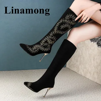 

Hottest Spring And Summer Fashion Over-the-Knee Boots Gladiator Toe Boot Cross-tied Sexy Female Boots Rust decoration