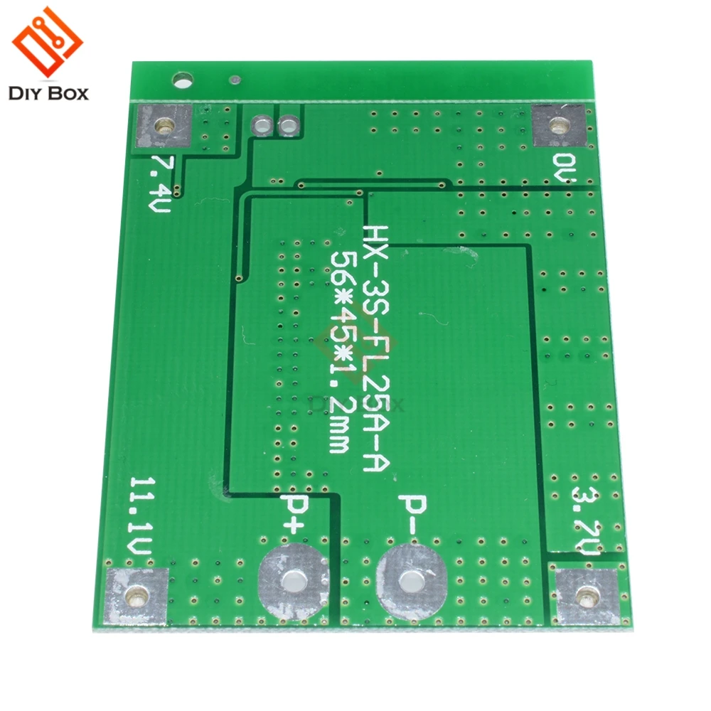 3S 25A 18650 Защитная плата для литиевой батареи BMS PCM с блоком баланса модуль защиты от короткого замыкания