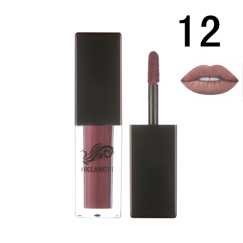 12 Colors Lips Gloss Makeup Waterproof Lipgloss Matte Velvet Liquid Lipstick Make up Maquiagem Lip Blam Cosmetics Tools - Цвет: 1803-12