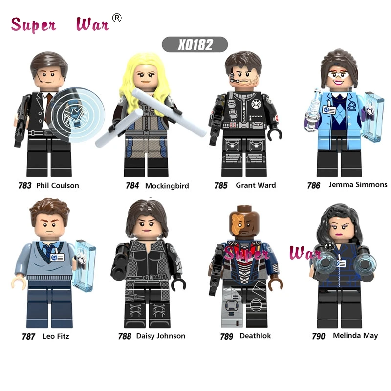 

Single Marvel Agents SHIELD Mockingbird Ward Simmons fitz Coulson Johnson may Deathlok building blocks bricks toys for children