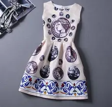 RioRIva Girls Dress Size 6-19 Years Old Print Summer Dresses For Age 13 14 15 16 Floral Owl Sleeveless Pattern 2017 Hot Women