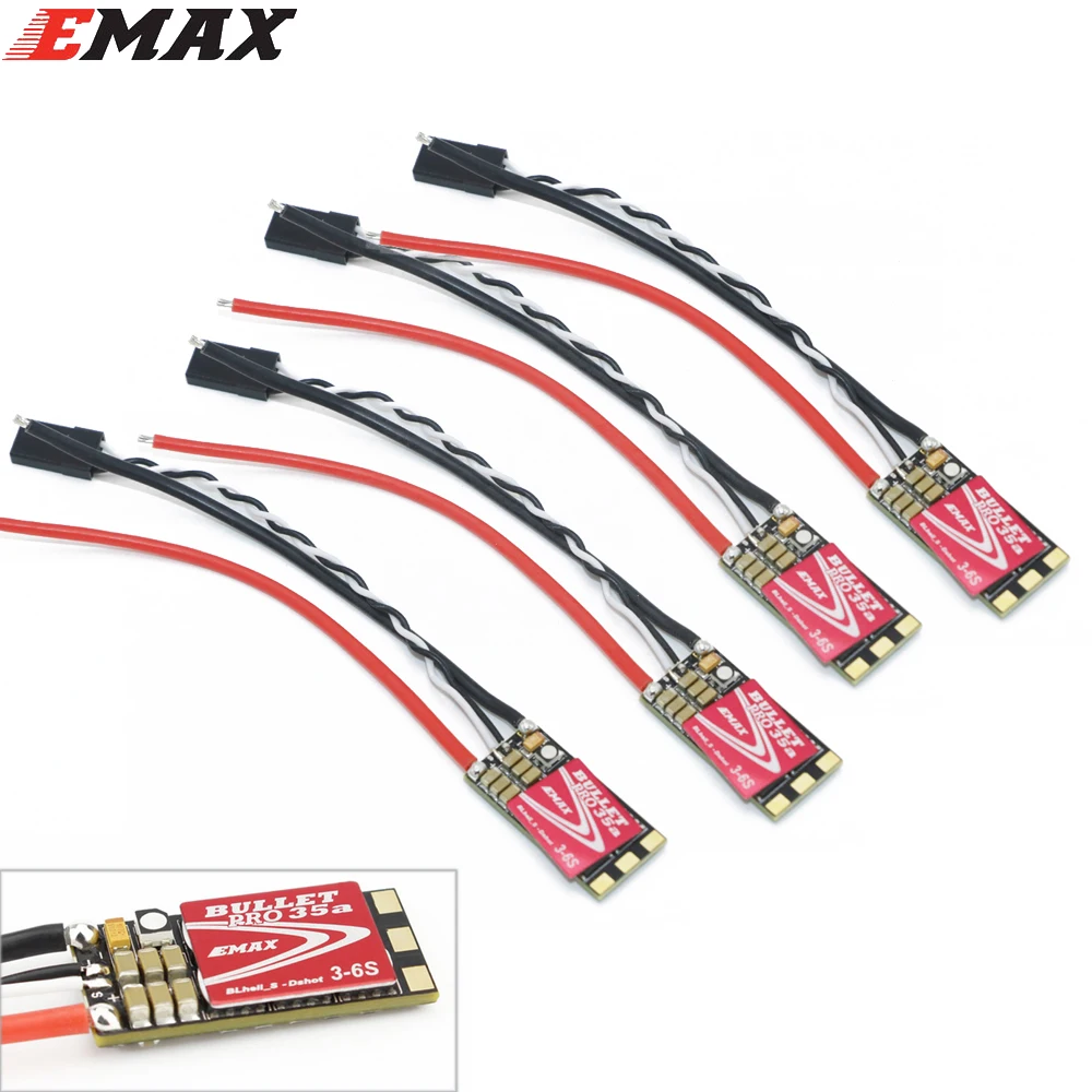 4 компл./лот Emax пуля 35A Pro с диагональю экрана 3 6S Blheli_S Dshot600 бесщеточный ESC для RC