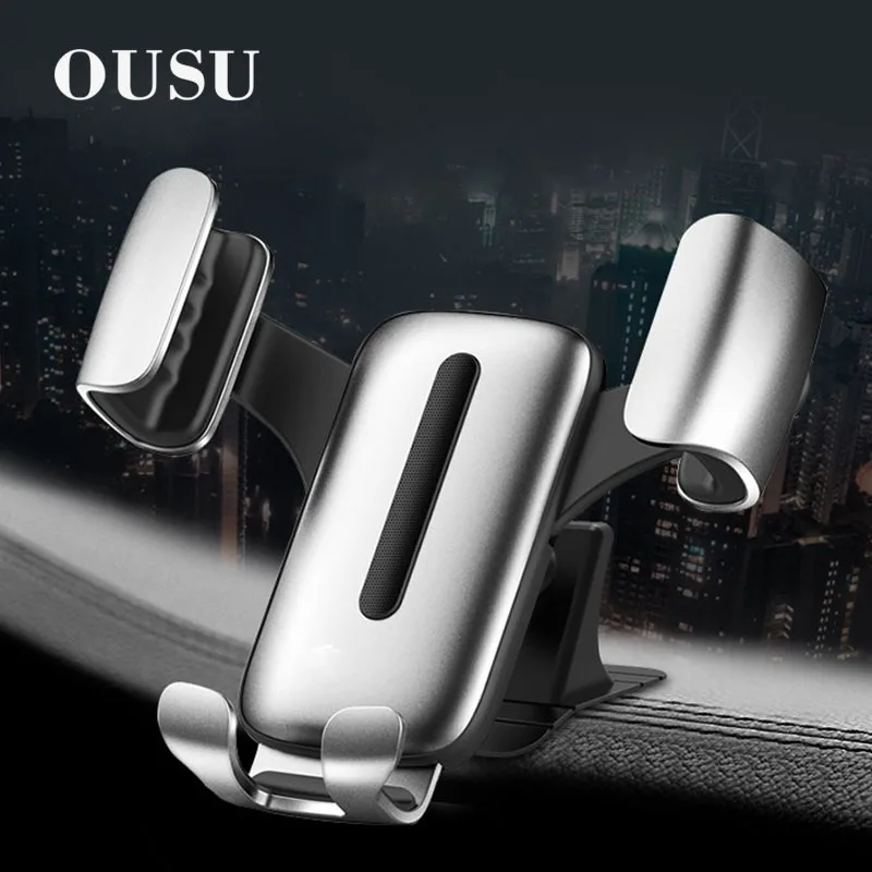 OUSU Auto Clamping Car Phone Holder 4&quot-6 &quot telefon tutucu Stand Support Telephone For samsung iphone holder | Мобильные