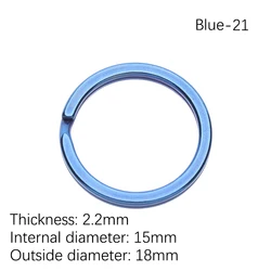 Premium Titanium Alloy EDC Keyring Clip and Holder for Outdoor and Camping Use (1pc 18mm Blue)