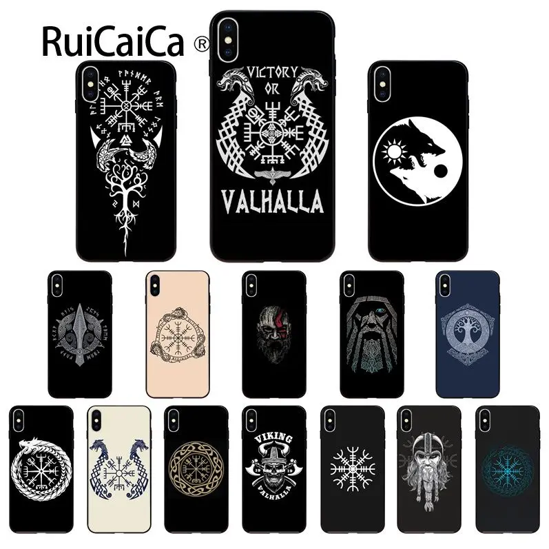 Ruicaica Viking Vegvisir Odin нордический ТПУ мягкий силиконовый черный чехол для телефона для iPhone X XS MAX 6 6S 7 7plus 8 8Plus 5 5S XR