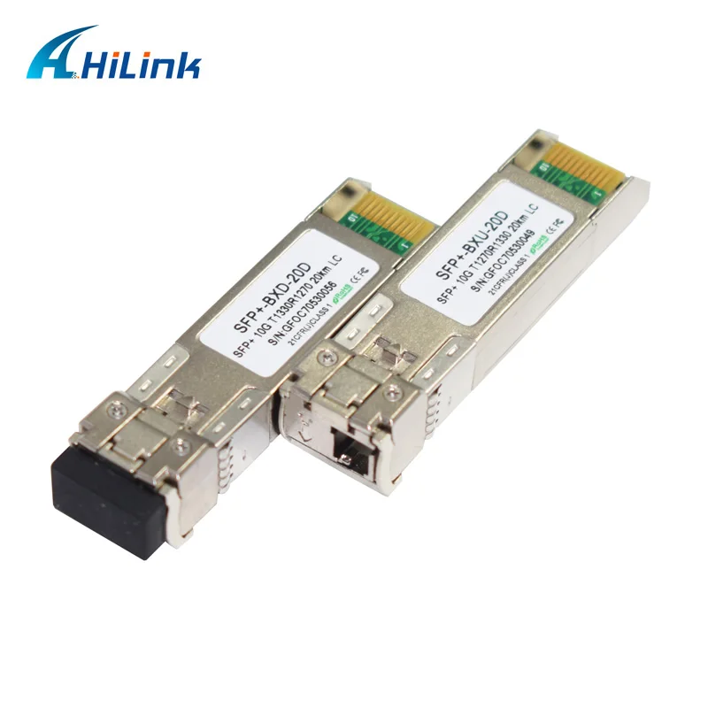 Сильная Совместимость Mini GBIC 20 км/40 км/60 км 10 г WDM BIDI SFP 1270nm/1330nm DOM LC разъем - Цвет: 20km