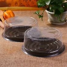 Большая круглая коробка для выпечки/8 дюймовая коробка для сыра/прозрачный пластиковый контейнер для пирожных/большой держатель для торта