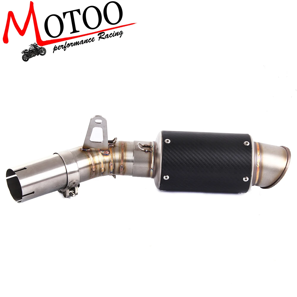 Motoo - Motorcycle Exhaust middle pipe + exhaust  Muffler for BMW S1000RR 2010-2016