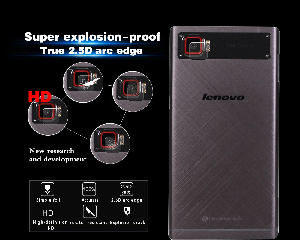 

WEETEN Genuine Rear Camera Lens Tempered Glass Films For Lenovo VIBE Z2 Pro K920 Back Camera Lens Protector Anti-Explosion Films