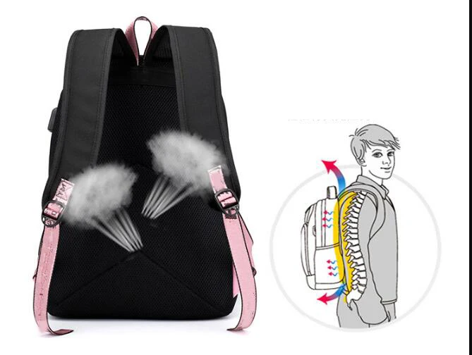 EXO The War Lucky One Monster корейский стиль рюкзак школьные сумки Mochila дорожные сумки для ноутбука с цепочкой USB порт для наушников