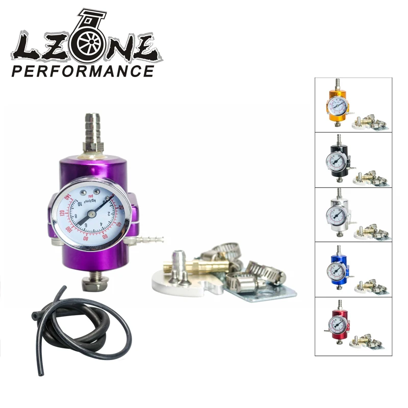 

LZONE - Universal Adjustable Fuel Pressure Regulator Gauge FPR 1:1 0-140 PSI JR7451