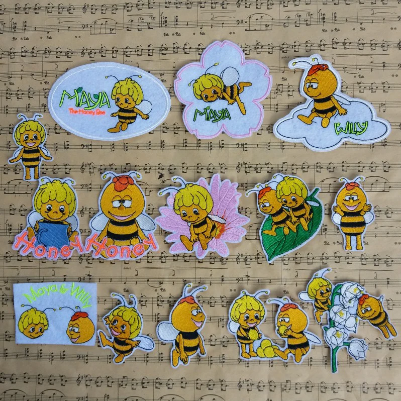

Japanese Embroidery Cloth Paste Animation And Cartoon Little Bee Adventure Maya Patch Clothes Pants Decorative