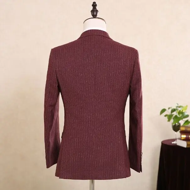 Последний дизайн пальто брюки бордовый узор твид мужской костюм Slim Fit 3 шт смокинг пользовательские Костюмы Жених выпускного вечера пиджак для костюма Masculino