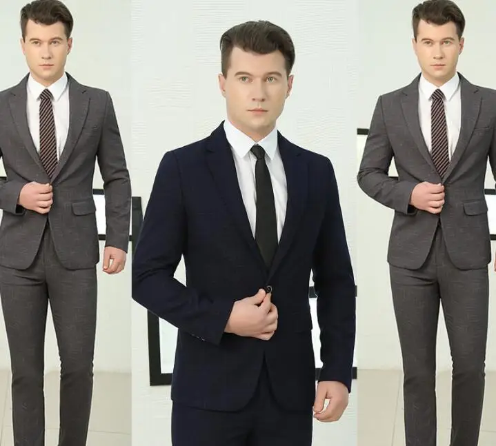

Blazer men groom suit set with pants mens wedding suits singer star style dance stage clothing leisure england formal dress