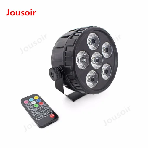

LED Remote Flat Par Light 6Pcs Lamp Beads 4W White Smooth RGBW Mixing Stage Light Waterproof Wedding Holiday Home DecorationCD15