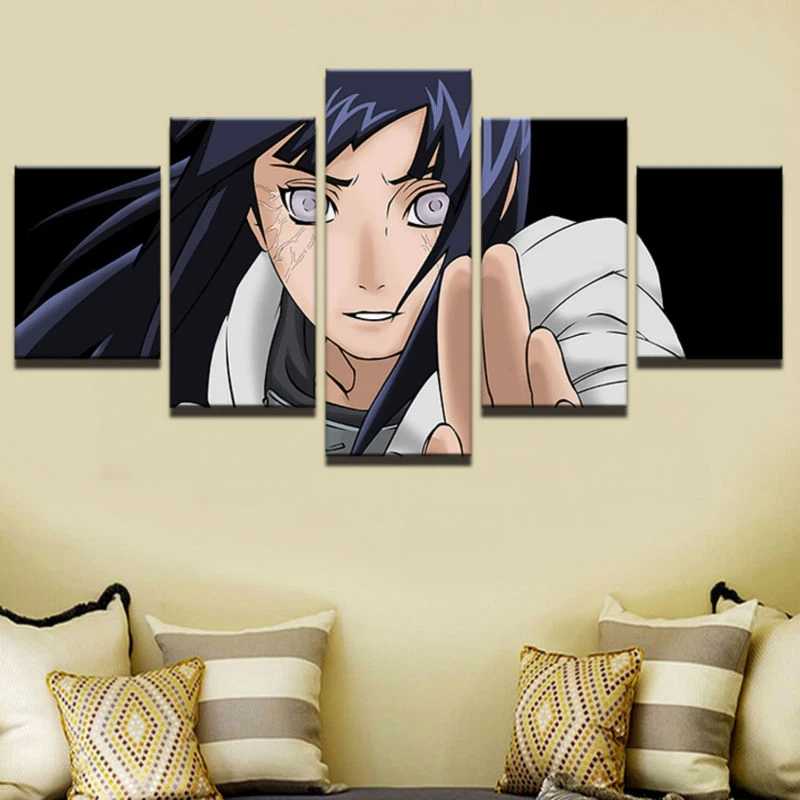 

HD Print Paintings on Canvas Wall Art Hinata Hyuga Anime NarutoHome Decor Picture 5 Piece Poster Modern Decorative Artwork