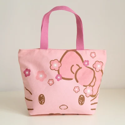 100 Cartoon Canvas Tote Women S Small Cloth Mommas Folding Snacks 100 Cartoon Canvas Tote Women S Small Cloth Mommas Folding Snacks Lunch Bags Capacity Ping Bag Whole In Top Handle From Luggage On
