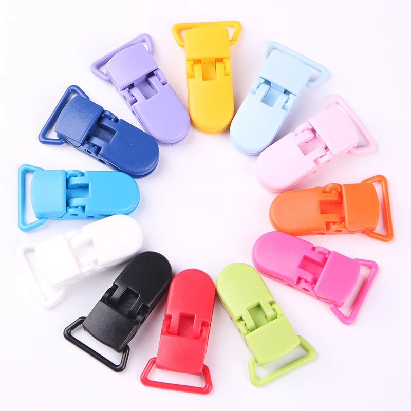 

glittery sweet 10pcs/lot Baby Pacifier Clips Plastic Dummy Nipples Soother Holder Clip Teether Clasps Baby Feeding Accessories