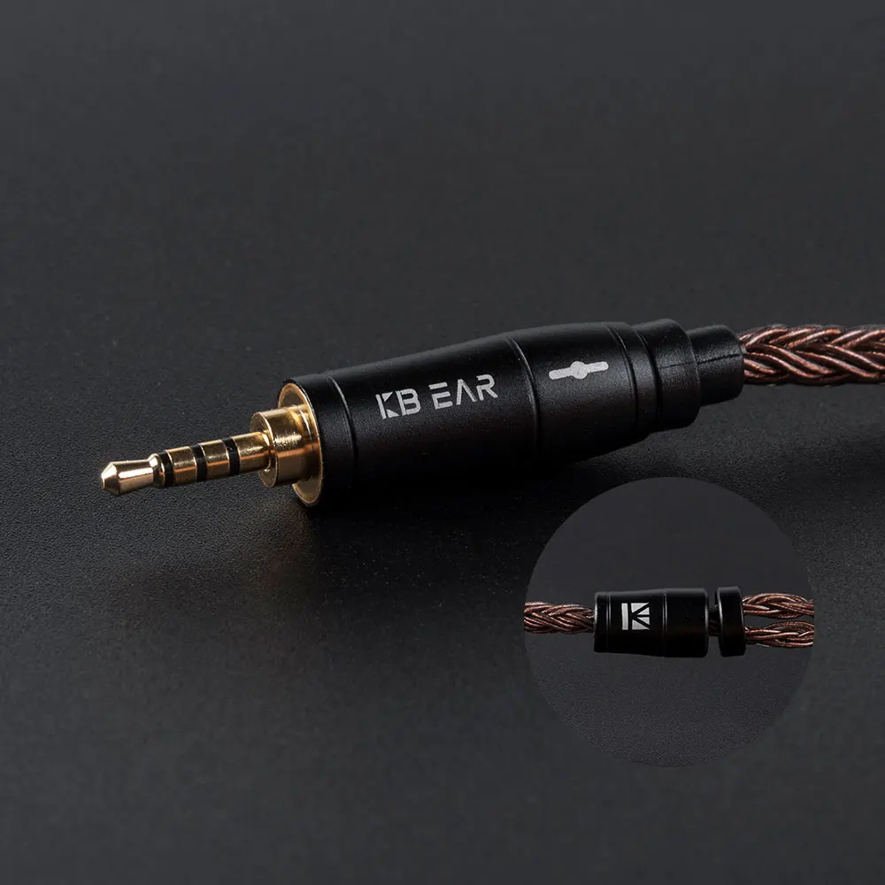 KBEAR 16 ядро Чистая медь кабель с 2,5/3,5/4,4 кабель для наушников для C10 ZS10 TRN V90 BA5 KZ ZSX ZS10 PRO BLON BL-03 CCA C12 QDC