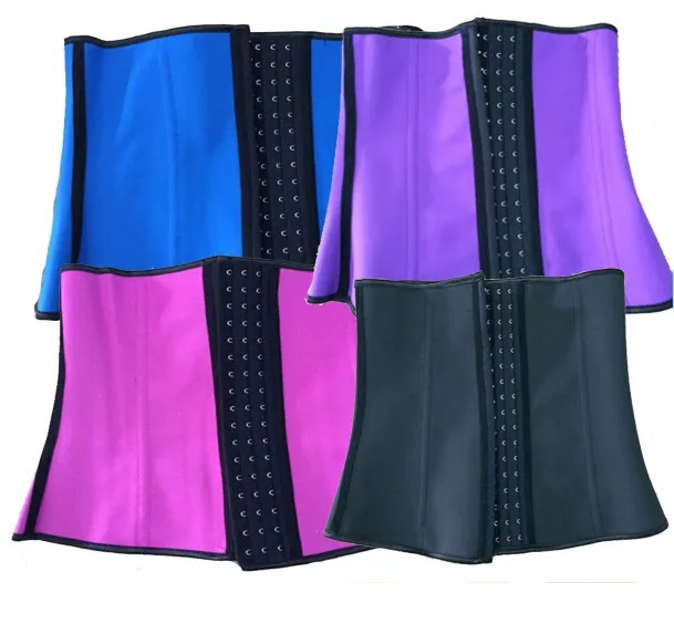 8112 colorful 4 steel bone latex waist cincher