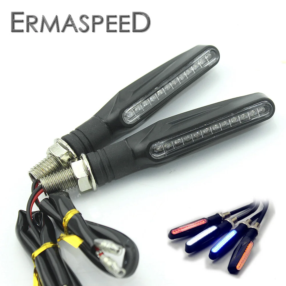 

Universal Motorcycle Turn Signal Indicators LED 12V Blinkers Flashers Flexible Bendable Lamp Light for KTM Kawasaki Yamaha Honda