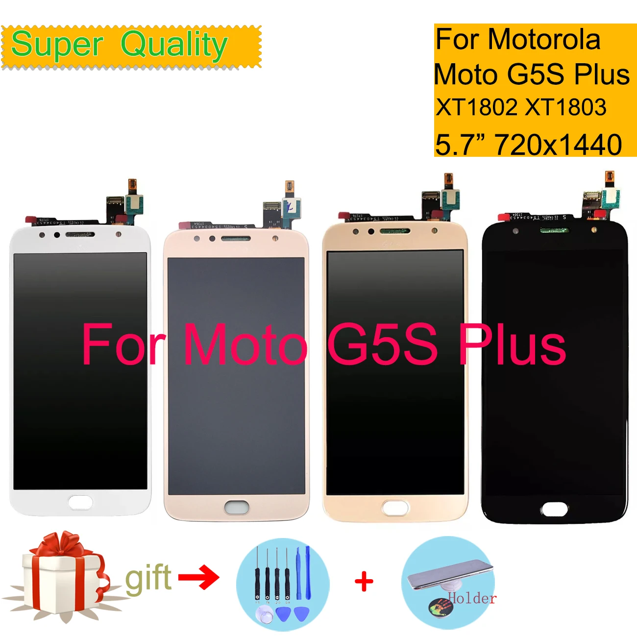Tanie Dla Motorola Moto G5S Plus wyświetlacz LCD z ekranem dotykowym Digitizer czujnik kompletny montaż LCD XT1802 XT1803 XT1805 XT1086 Monitor