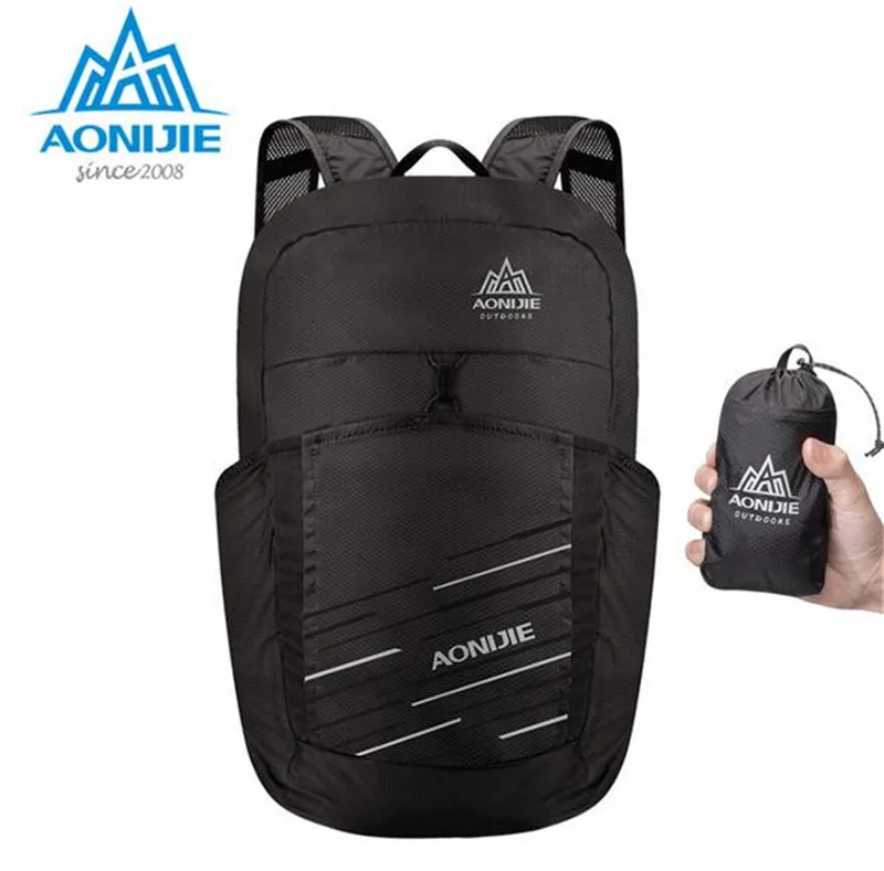 

AONIJIE 25L Lightweight Nylon Foldable Backpack Waterproof Backpack Folding Bag Ultralight Outdoor Running Pack For Women Men