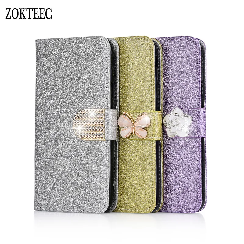

ZOKTEEC For Redmi Note 5A Pro Prime New Fashion Bling Diamond Glitter PU Flip Leather mobile phone Cover Case For Redmi 5 plus