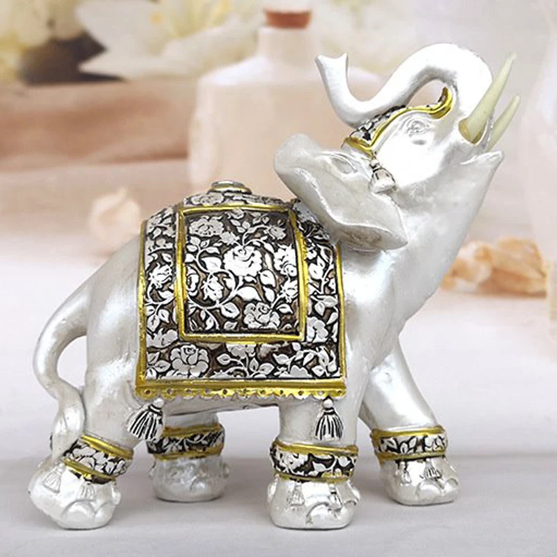 

Animal Elephant Decoration Resin Non-toxic Creative Home Craft Figurine Statue Feng Shui Good Luck Elephant Accessories