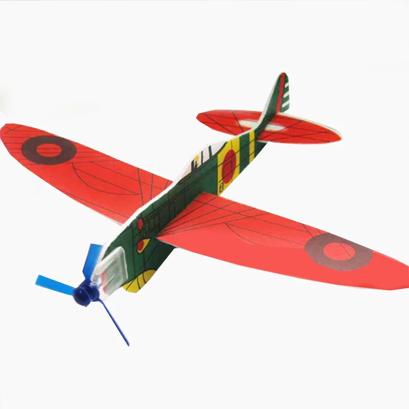 4pcs Kids Handmade Throwing Flying Aircraft DIY Airplane Educational