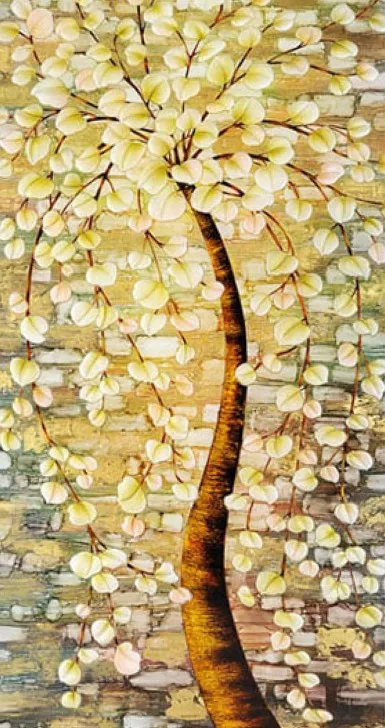 

New Diamond mosaic diamond embroidery beads Green Tree flower diamonds cross stitch painting handwork kits wall decor