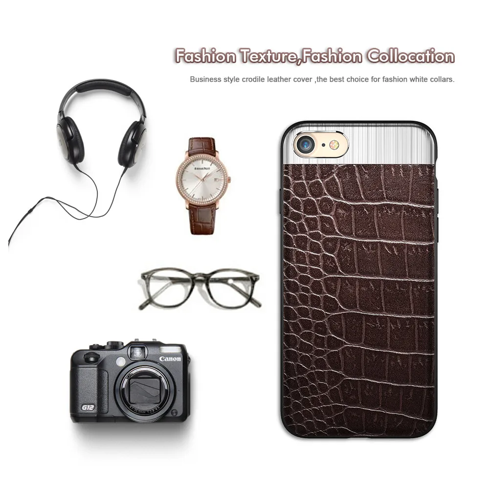 KISSCASE PU Leather Phone Case For iPhone 6S 6 7 8 Plus 10 X Crocodile Stripe Metal Stitching Cases For iPhone 7 8 X Plus Cover KISSCASE PU Leather Phone Case For iPhone 6S 6 7 8 Plus 10 X Crocodile Stripe Metal Stitching Cases For iPhone 7 8 X Plus Cover