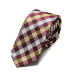 Новинка 2019 года микрофибры плед Тонкий Галстуки для мужской галстук проверьте галстук полиэстер Ascot