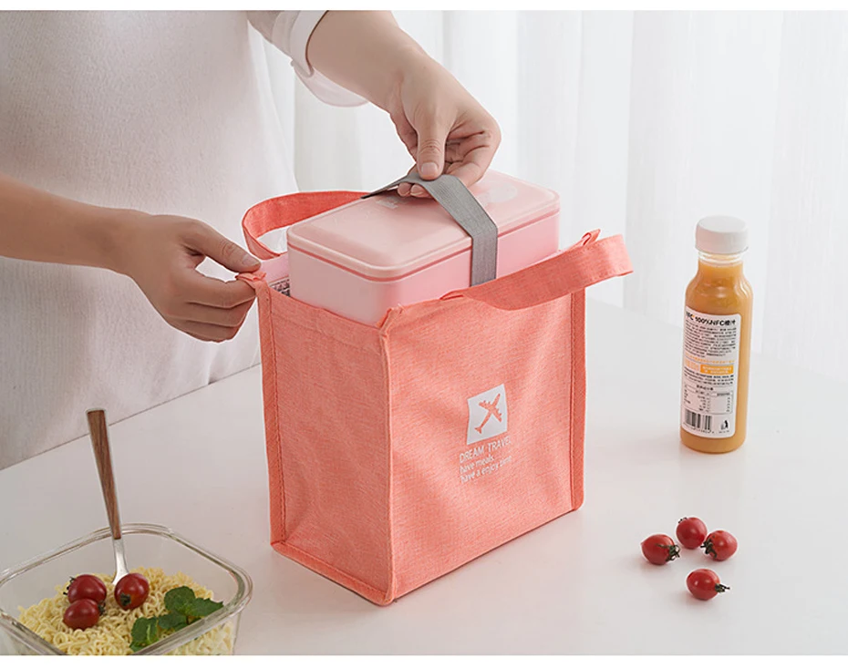 Yeqofcd портативный холодильник Ланчбокс дорожный ящик сумка для еды водонепроницаемые теплоизоляционные сумки катионная Ткань Оксфорд для