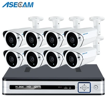 

Super 5MP 4K HDMI H.265 POE NVR IP Camera Kit Array CCTV System Outdoor Metal Bullet P2P Security Surveillance Motion detection