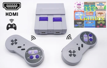 

Wireless HDMI Mini TV Game Console Retro Game Console For Nes 8 Bit Games with 333 Choice Games Built-in Games Double Gamepads