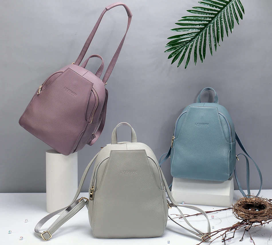 women backpack genuine leather