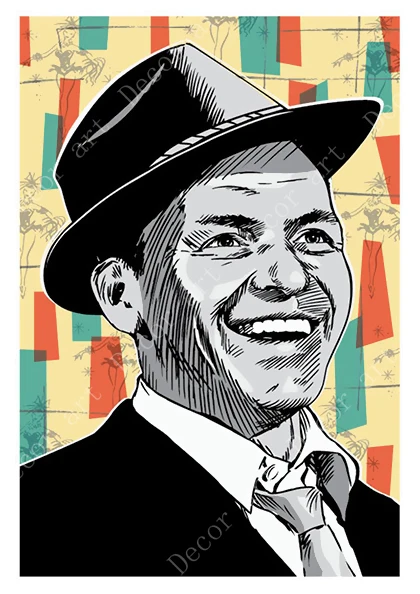 Поп арт Frank Sinatra музыка певица холст картины винтажные стены крафт плакаты с