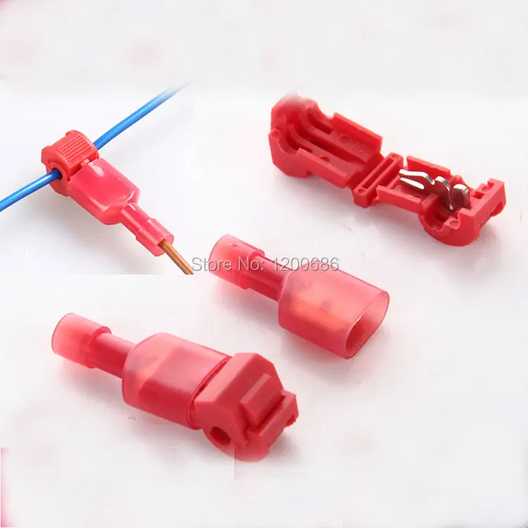 30PCS scotch lock Quick Splice Connector Terminal 22 18AWG red Wire
