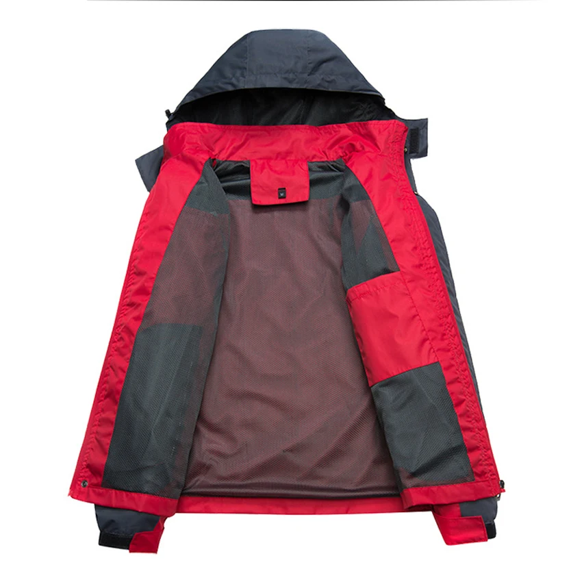 Mountainskin 2017 New Men's Jacket Spring Autumn Male Coats Waterproof Windbreaker Breathable Hooded Jacket Men Branded LA199