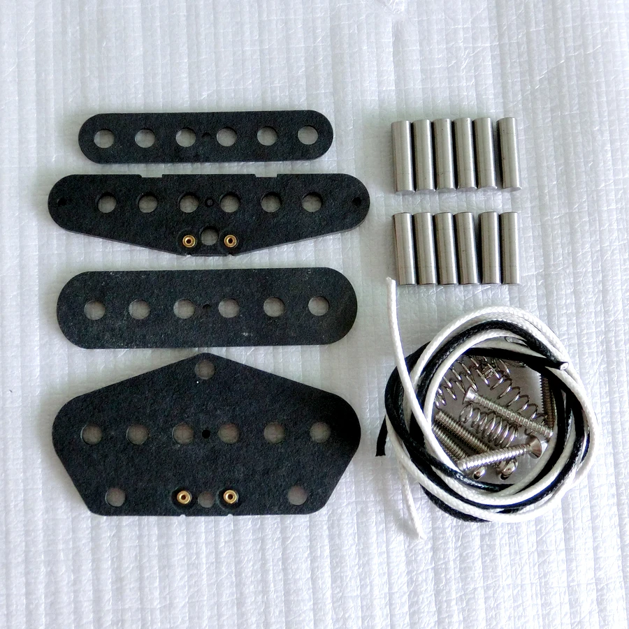 

Free Shipping Neck&bridge Unmagnetized Alnico 5 rods fiber plate Flatwork tl guitar pickup kits